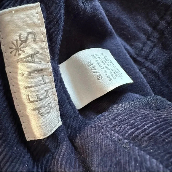 Delia's women's size 3/4 corduroy blue straight leg pants - Picture 3 of 3